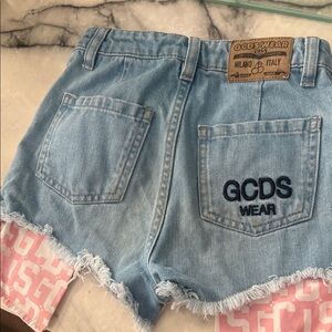Kids Light Blue Denim Shorts set